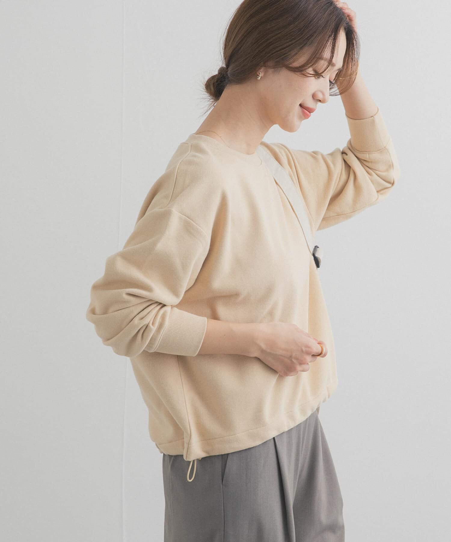 URBAN RESEARCH DOORS「コットンスウェットヘムドロストプルオーバー」|スウェット・ジャージ|