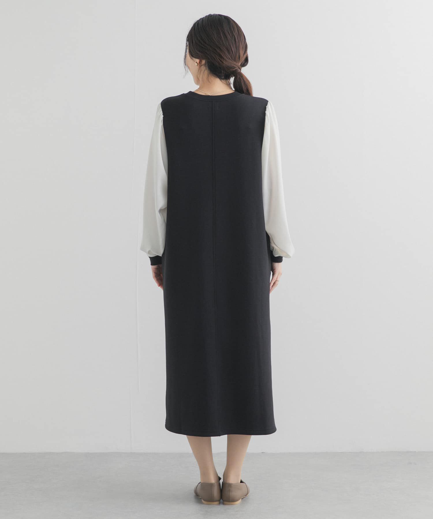 URBAN RESEARCH DOORS「ボリュームスリーブドッキングワンピース」|ワンピース|