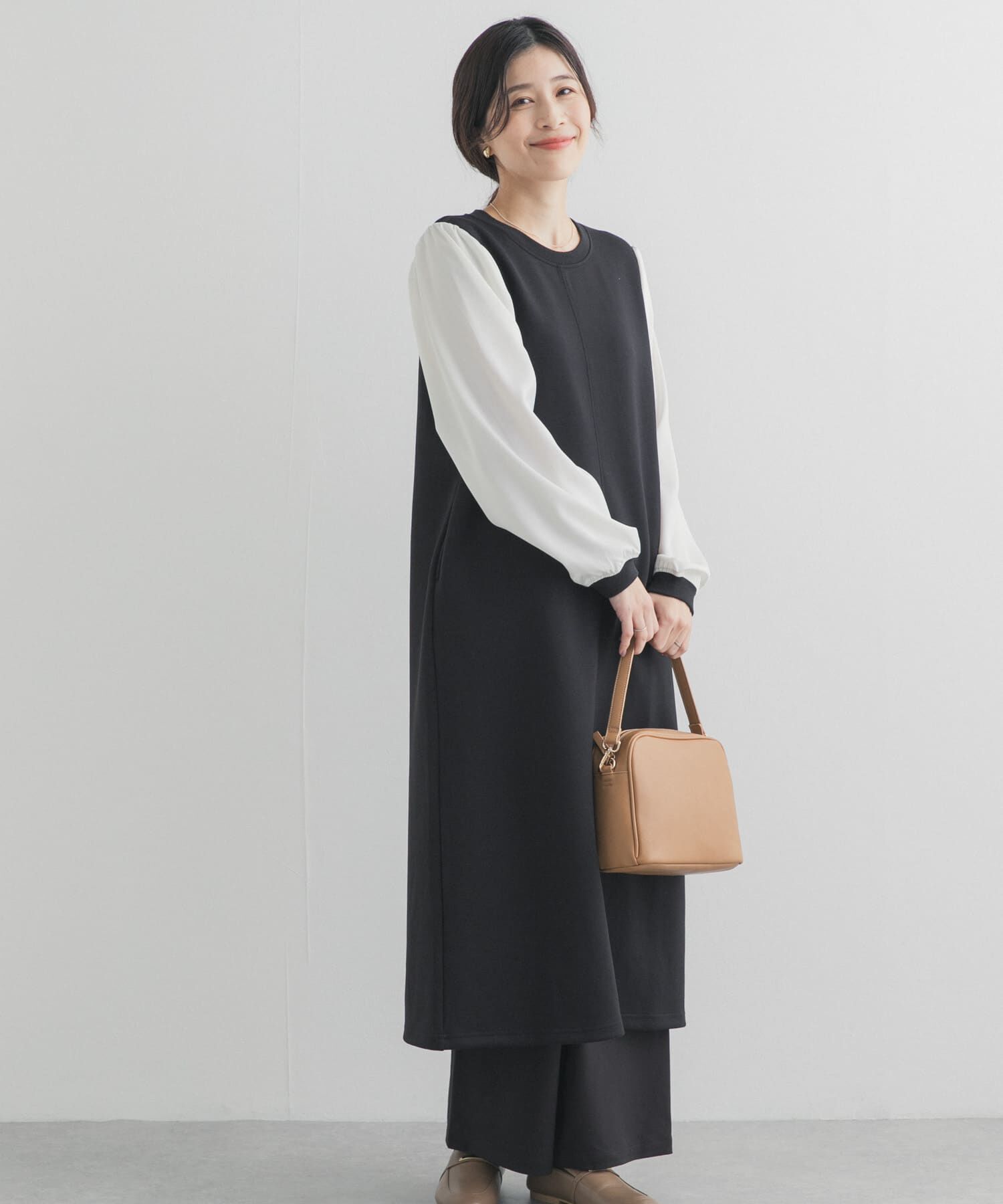 URBAN RESEARCH DOORS「ボリュームスリーブドッキングワンピース」|ワンピース|