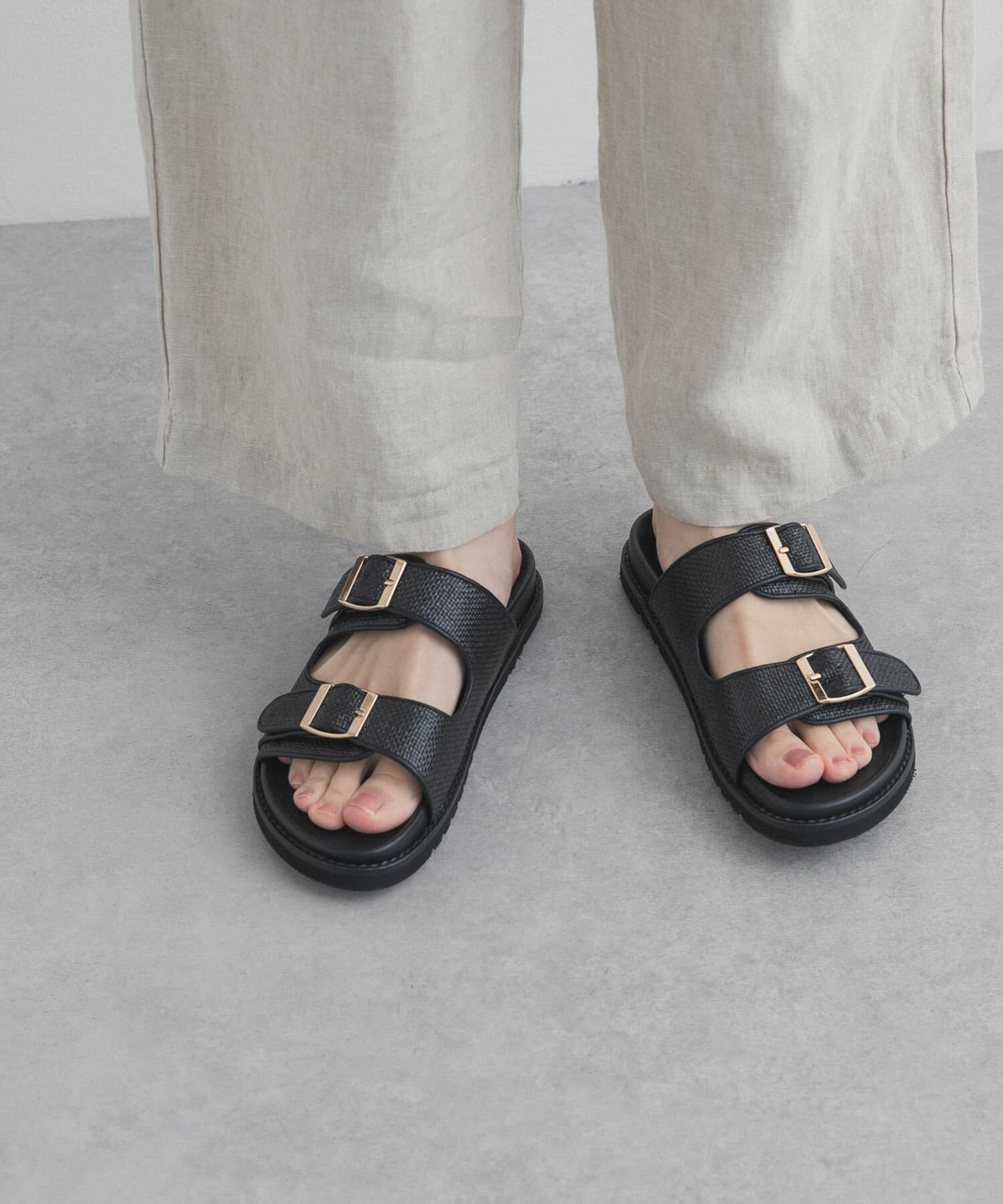 URBAN RESEARCH DOORS「ダブルベルトプラットフォームサンダル」|サンダル|