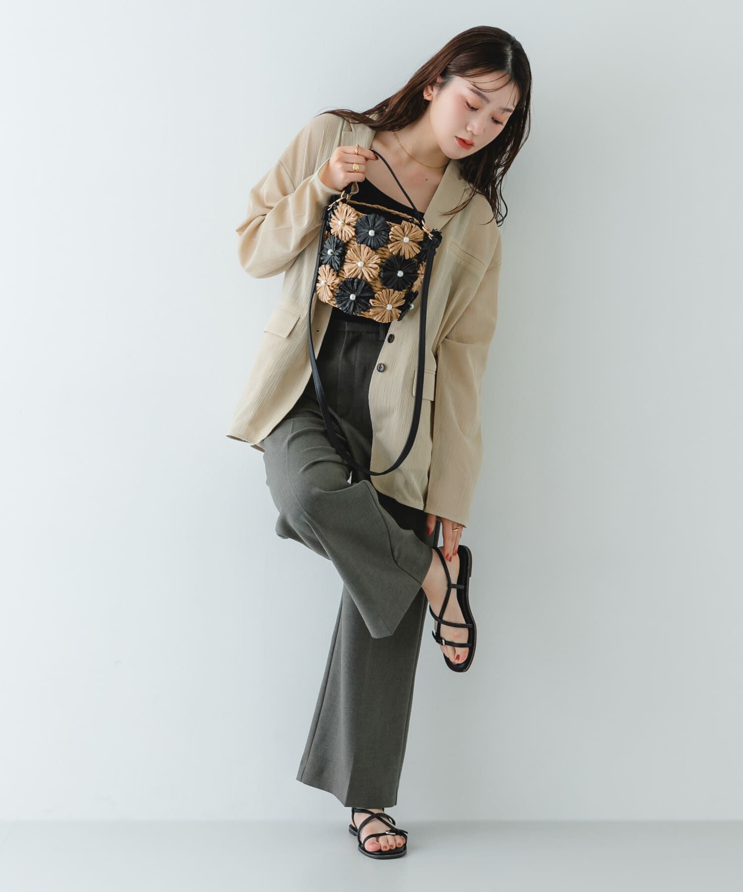 RODE SKO「ラインストーンストラップサンダル」|サンダル|