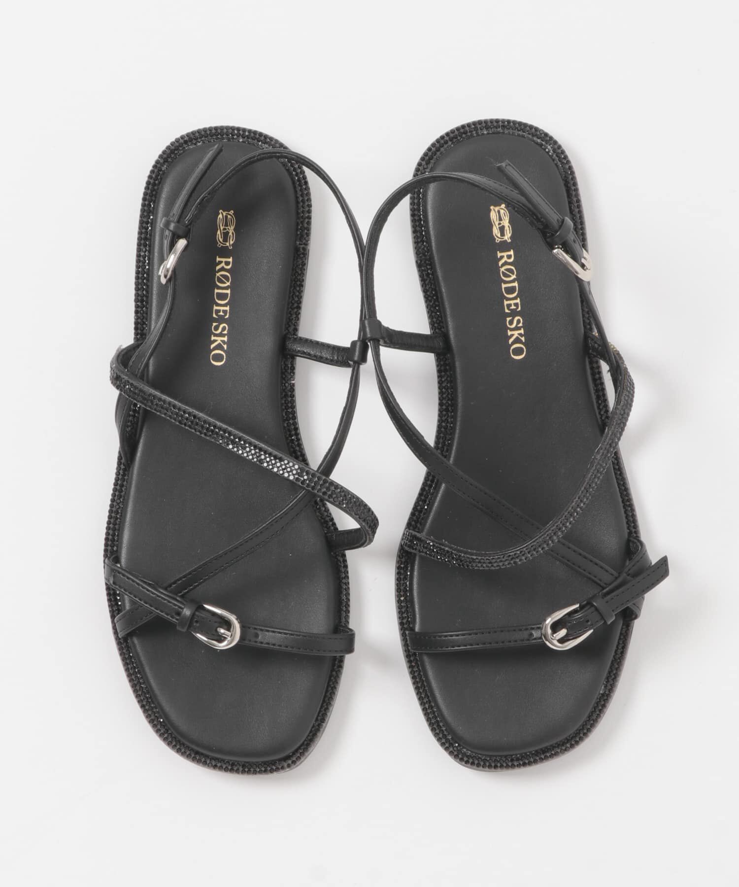 RODE SKO「ラインストーンストラップサンダル」|サンダル|