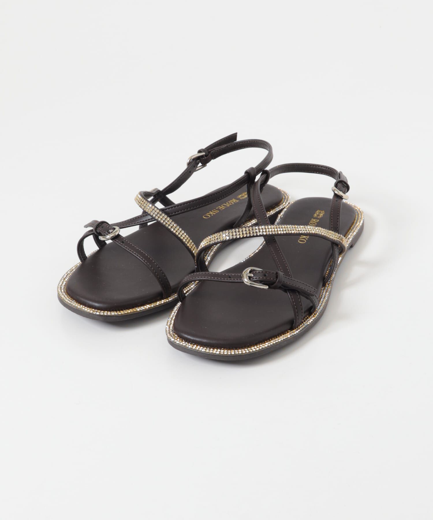 RODE SKO「ラインストーンストラップサンダル」|サンダル|