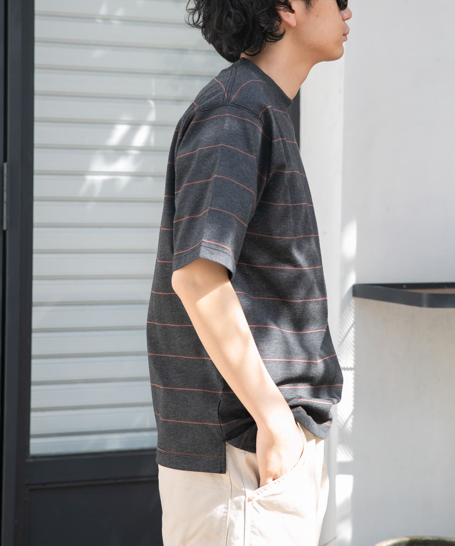 URBAN RESEARCH DOORS「FORK&SPOON　プレーティングボーダーショートスリーブTシャツ」|Tシャツ・カットソー|