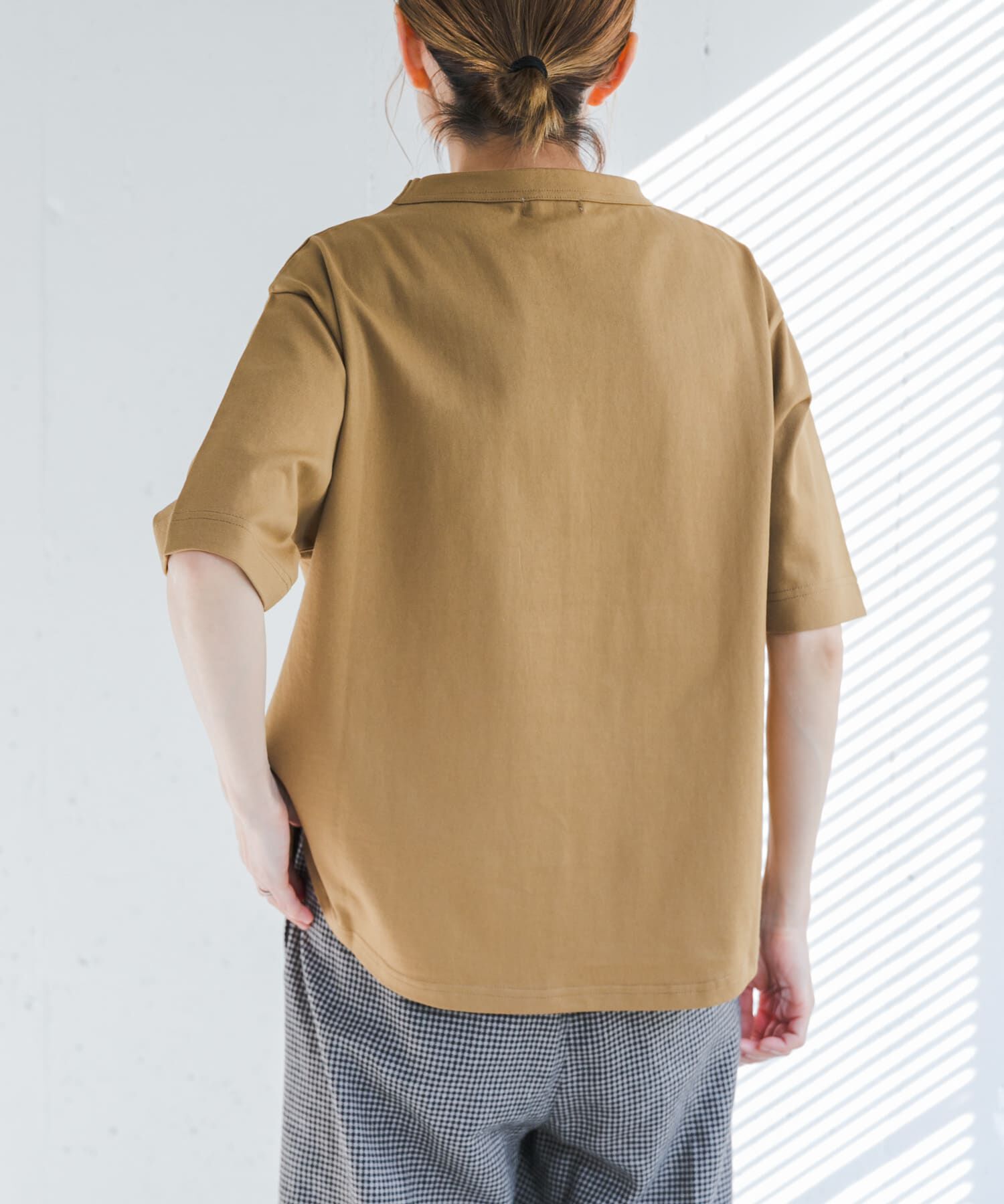 URBAN RESEARCH DOORS「FORK&SPOON　ボトルネックショートスリーブTシャツ」|Tシャツ・カットソー|