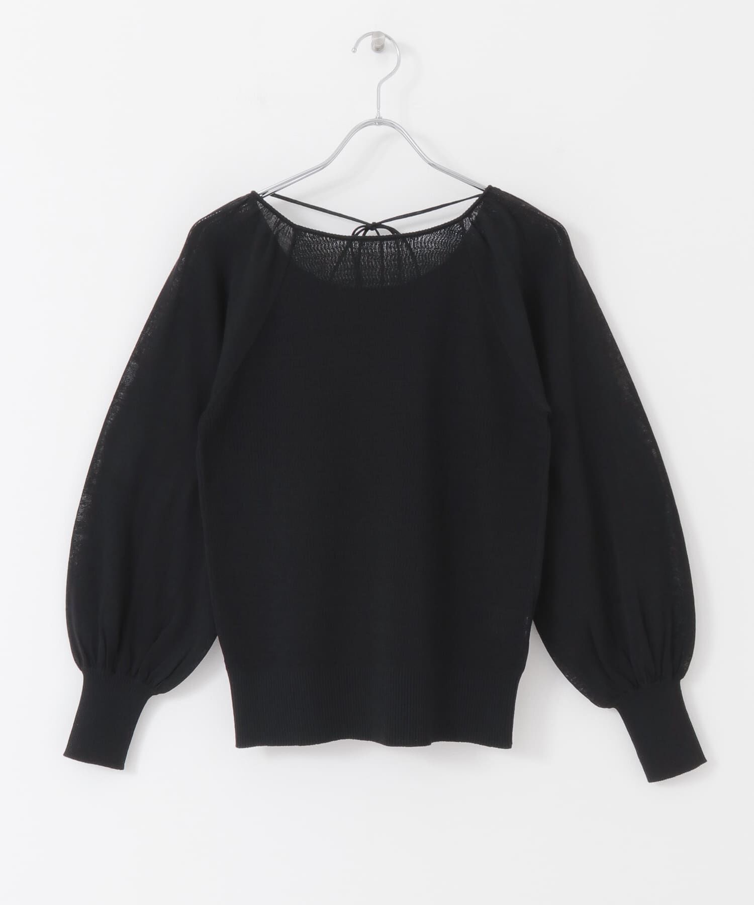  「BACKオープンボリュームスリーブニット」|ニット・セーター|