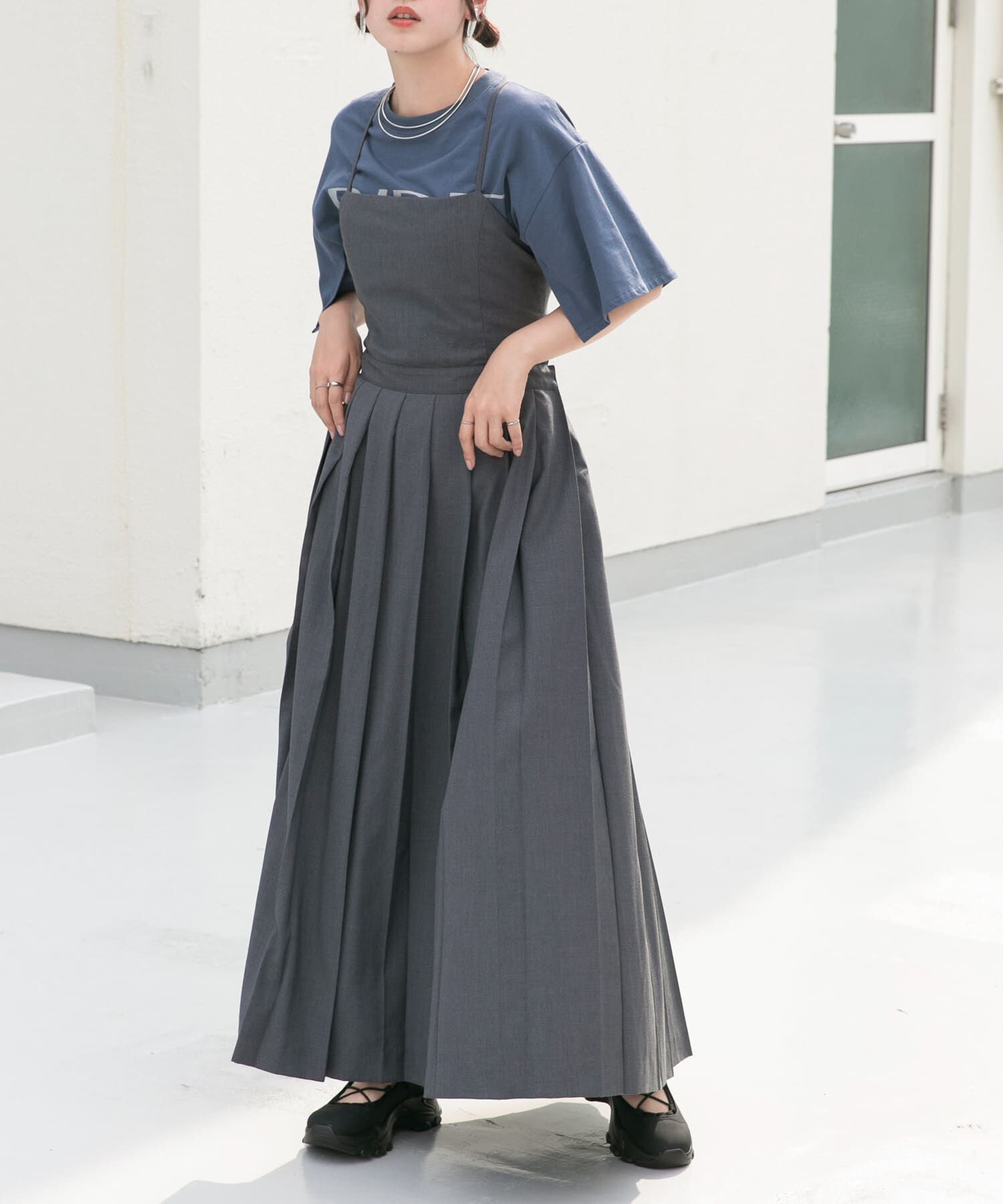  「プリーツキャミワンピース」|ワンピース|