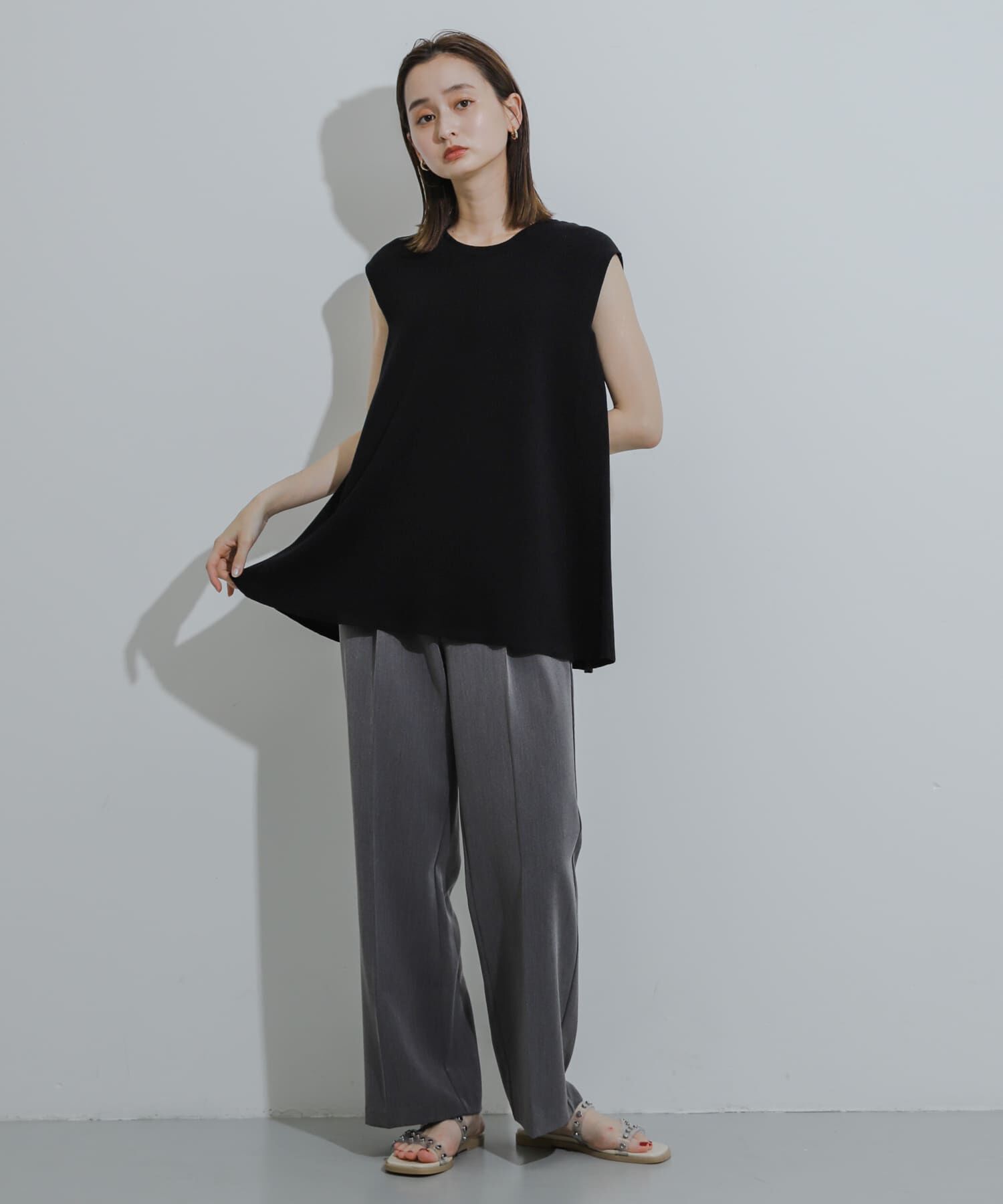 SENSE OF PLACE by URBAN RESEARCH「フレンチスリーブフレアチュニックセーター」|ニット・セーター|