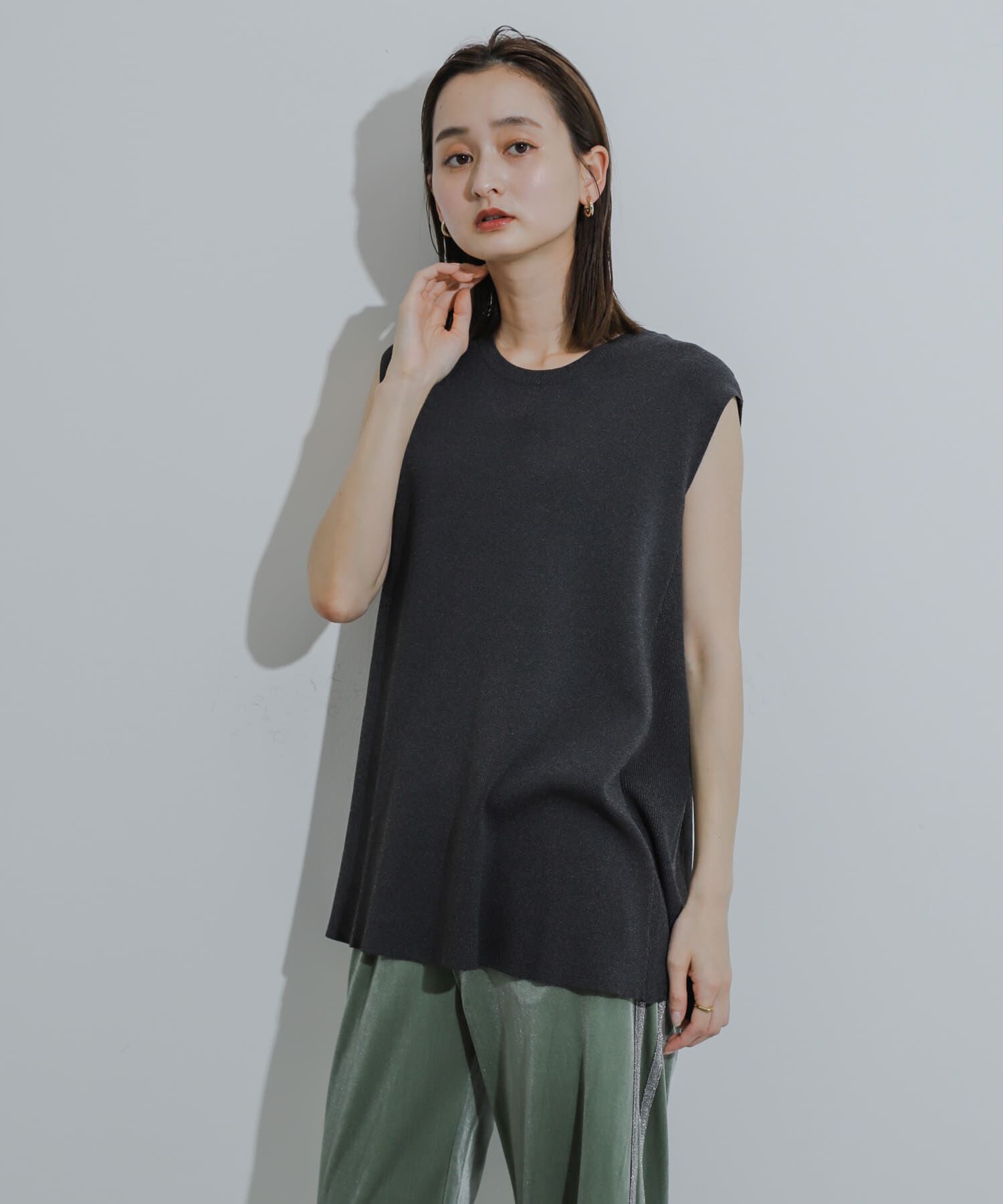 SENSE OF PLACE by URBAN RESEARCH「フレンチスリーブフレアチュニックセーター」|ニット・セーター|