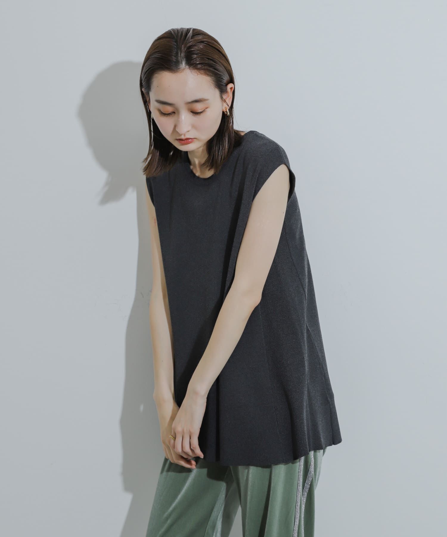 SENSE OF PLACE by URBAN RESEARCH「フレンチスリーブフレアチュニックセーター」|ニット・セーター|