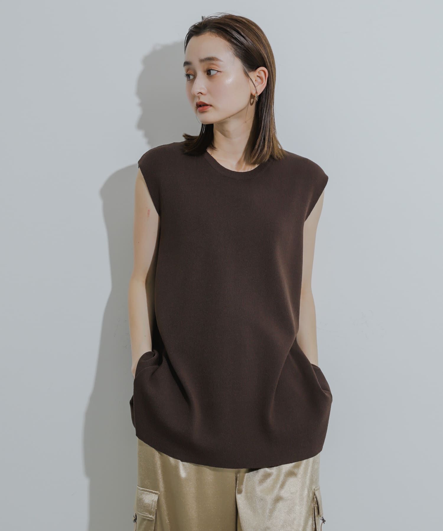 SENSE OF PLACE by URBAN RESEARCH「フレンチスリーブフレアチュニックセーター」|ニット・セーター|