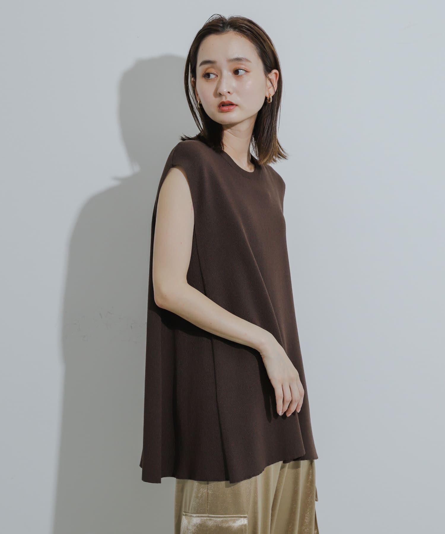 SENSE OF PLACE by URBAN RESEARCH「フレンチスリーブフレアチュニックセーター」|ニット・セーター|