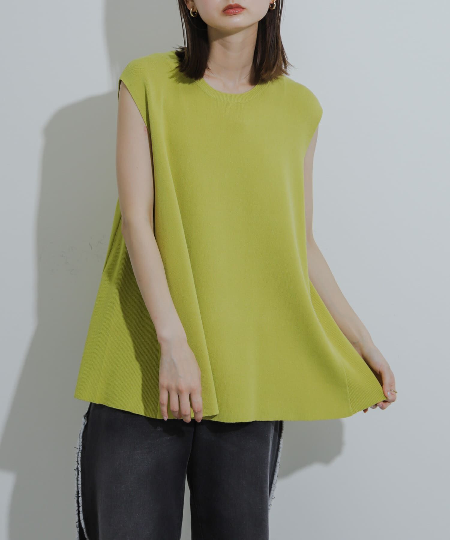 SENSE OF PLACE by URBAN RESEARCH「フレンチスリーブフレアチュニックセーター」|ニット・セーター|