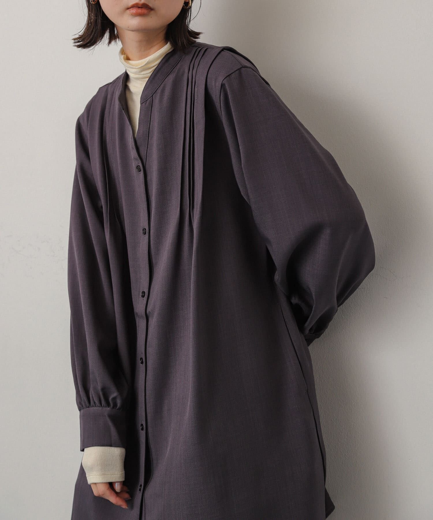 SENSE OF PLACE by URBAN RESEARCH「『Shortサイズあり』タックシャツワンピース」|ワンピース|