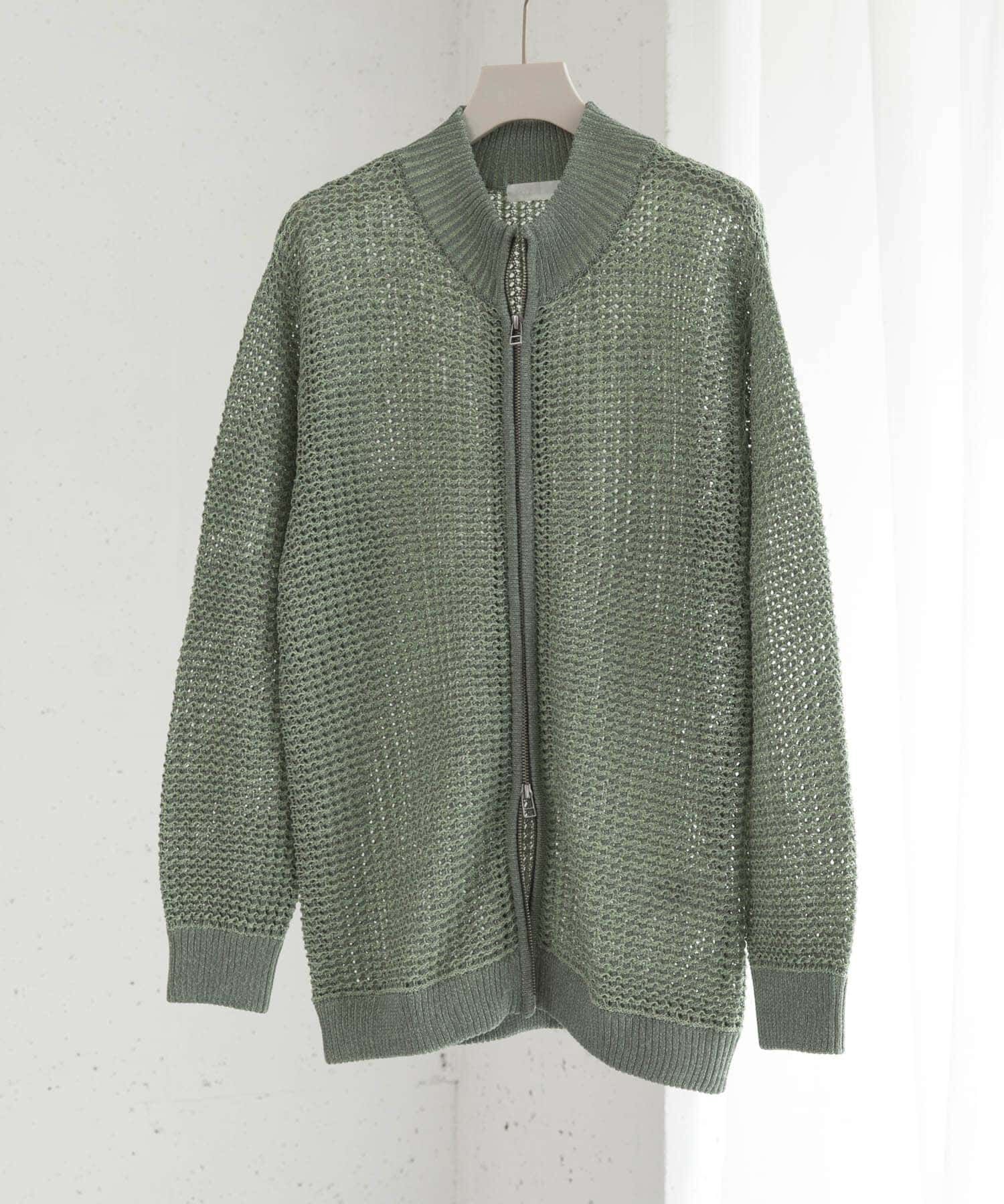 SENSE OF PLACE by URBAN RESEARCH「『ユニセックス』『洗濯可』シアーメッシュドライバーズカーディガン」|カーディガン|