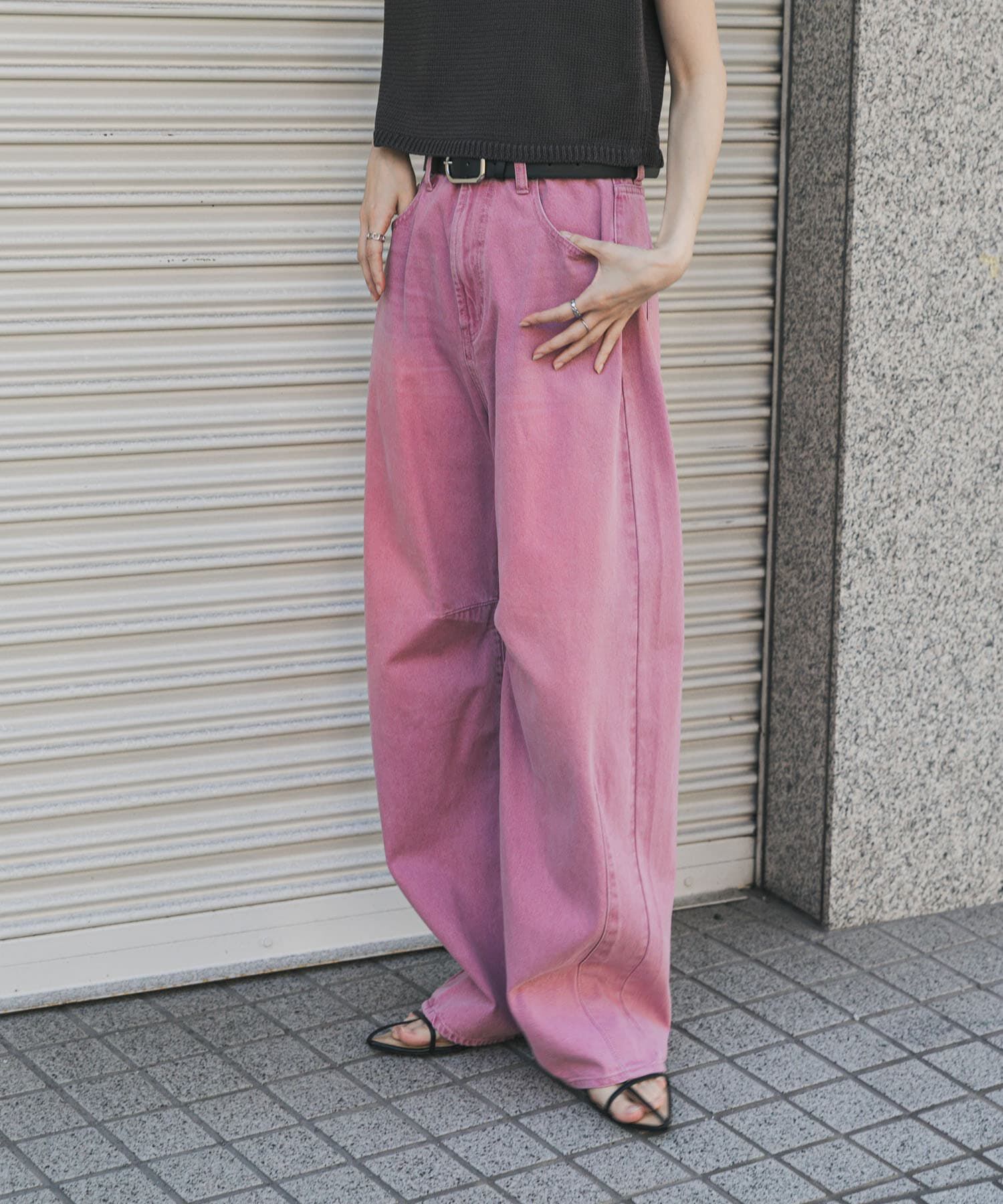 SENSE OF PLACE by URBAN RESEARCH「カーブデニム」|デニム|ピンク