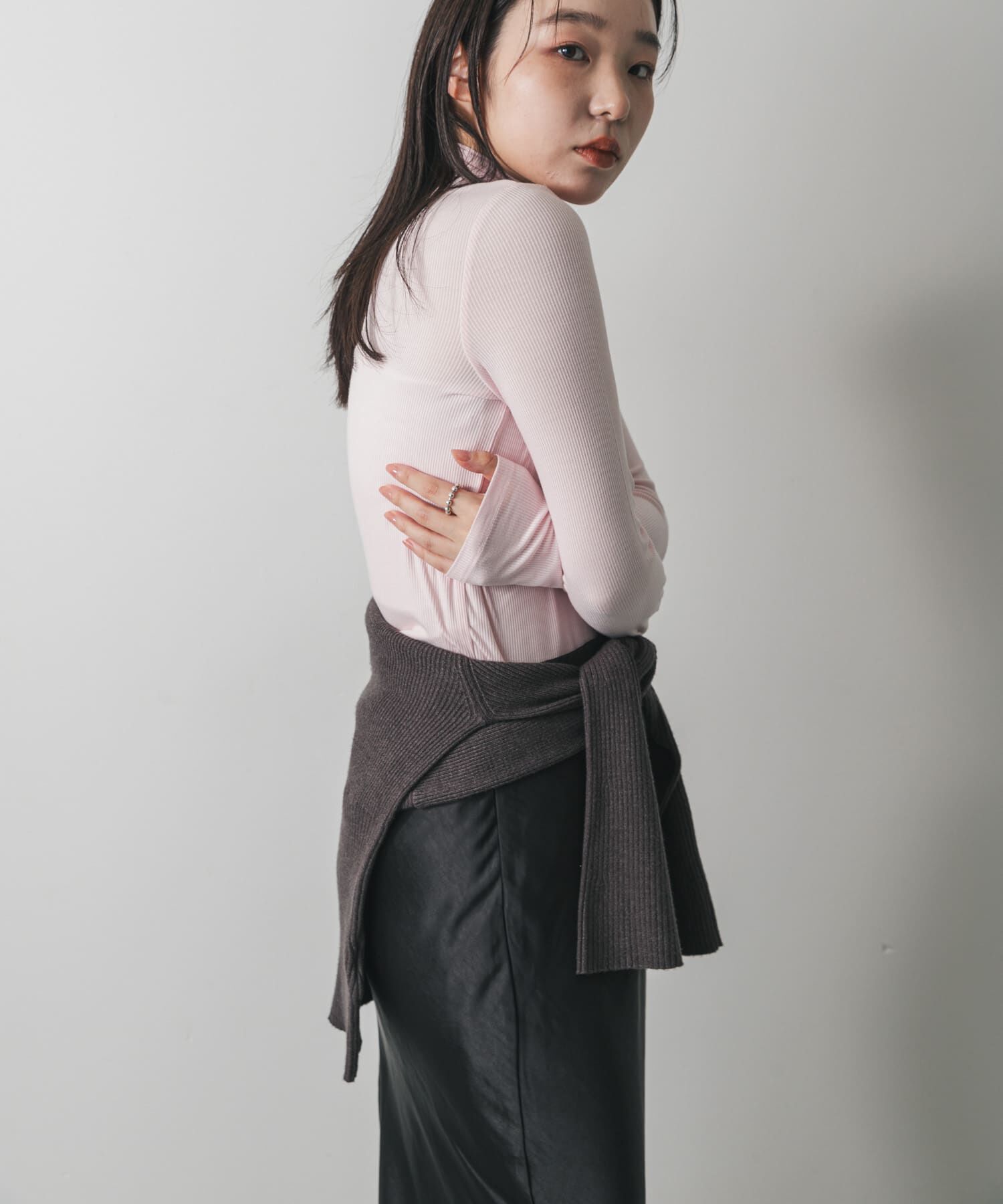 SENSE OF PLACE by URBAN RESEARCH「『毛玉防止』メローハイネックトップ」|Tシャツ・カットソー|ピンク