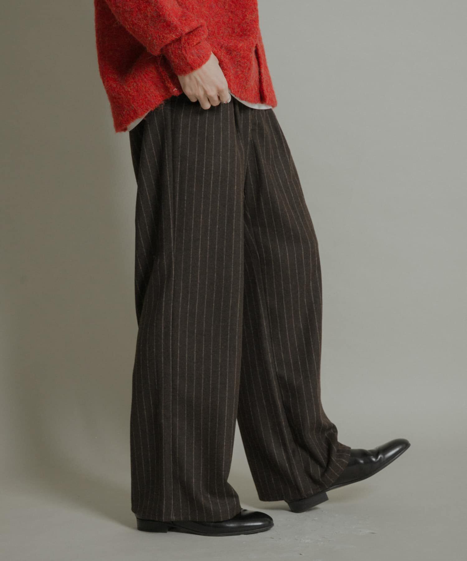 SENSE OF PLACE by URBAN RESEARCH「ウールブレンドカーブポケットストレートパンツ」|その他|ブラウン