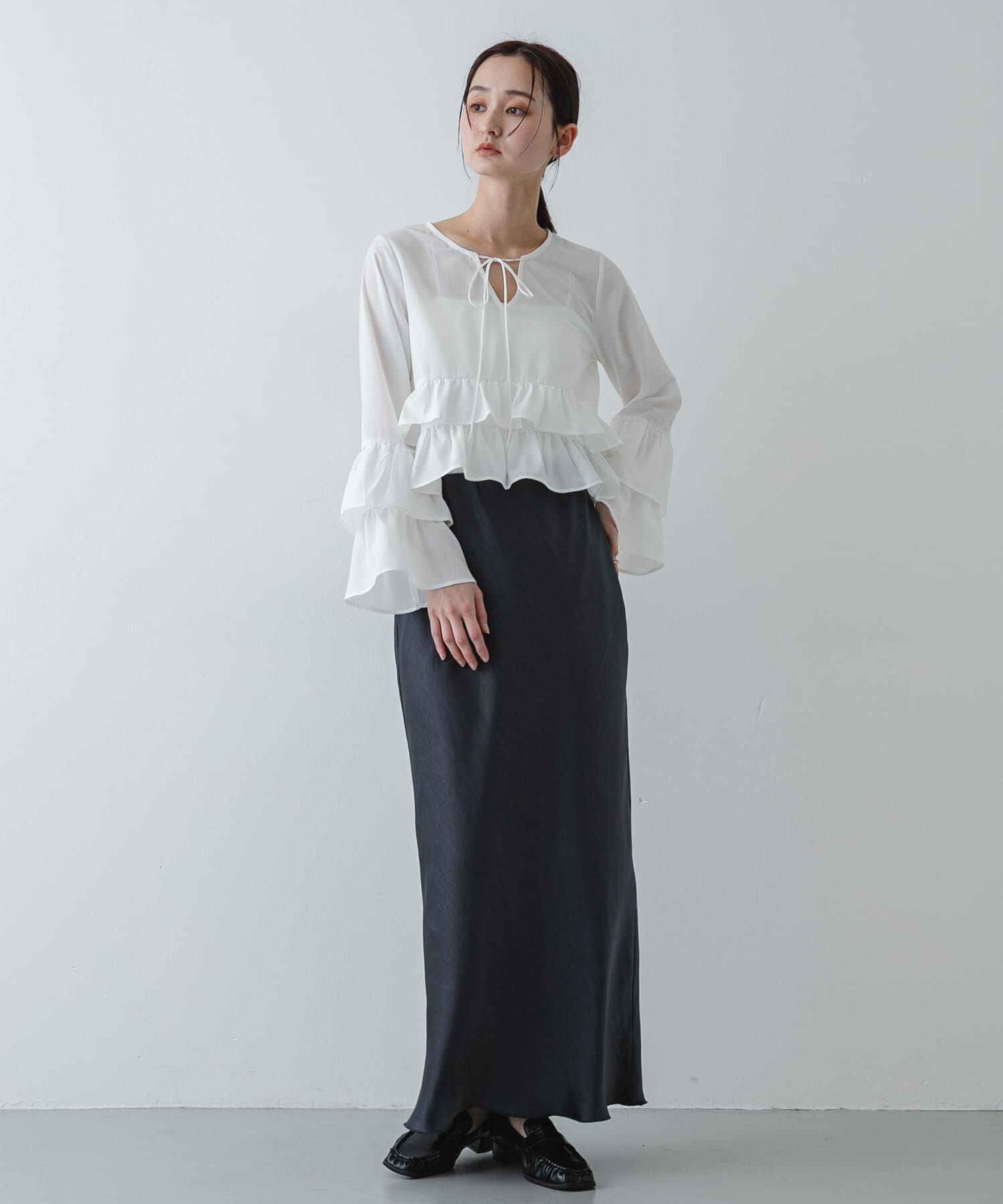 SENSE OF PLACE by URBAN RESEARCH「ダブルフリルブラウス」|シャツ・ブラウス|