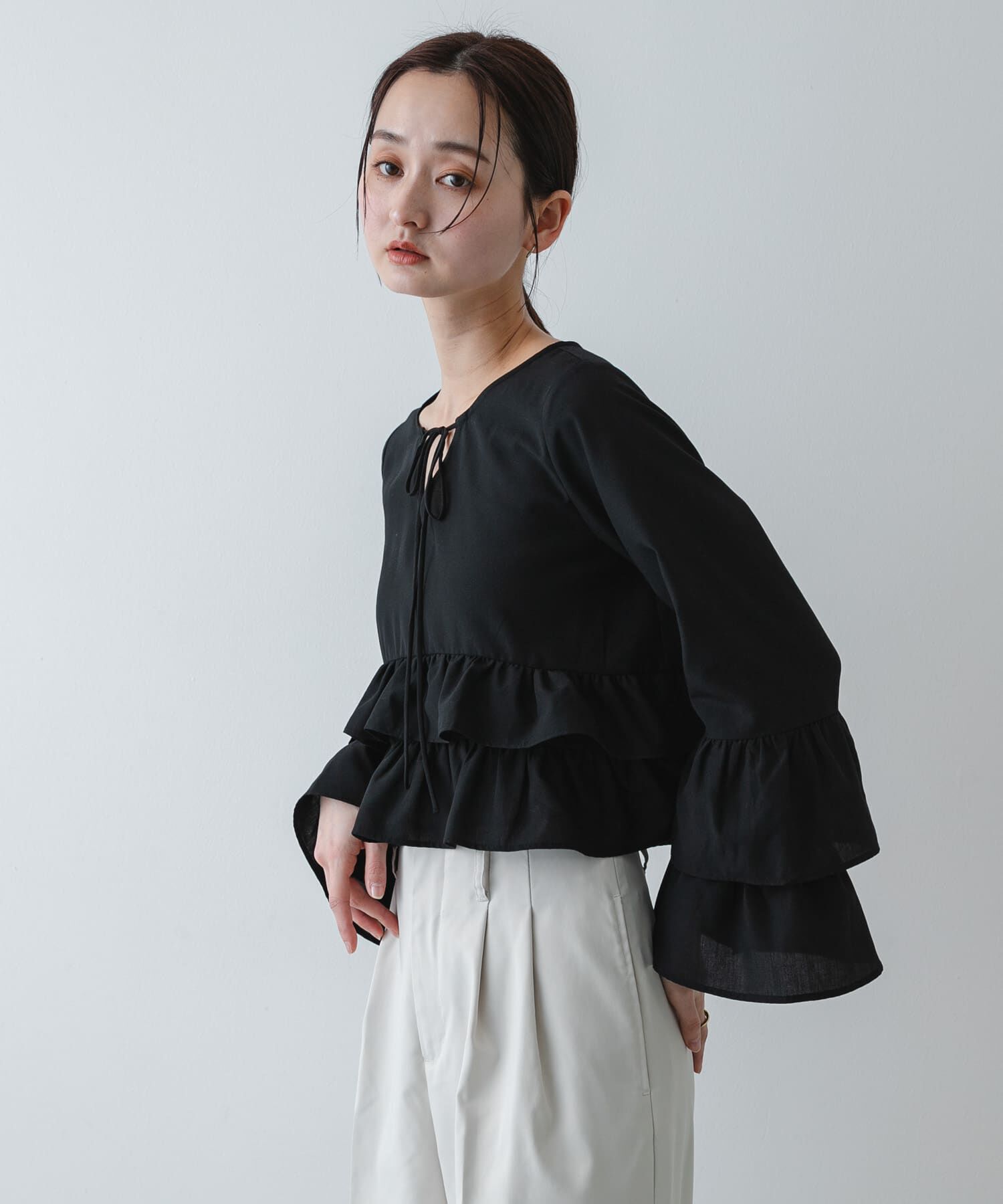 SENSE OF PLACE by URBAN RESEARCH「ダブルフリルブラウス」|シャツ・ブラウス|