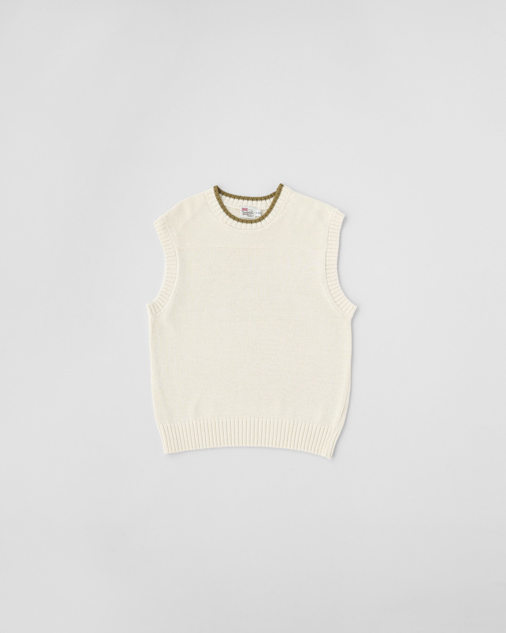 Traditional Weatherwear「HOUNSLOW」|ニット・セーター|ﾎﾜｲﾄ&times;ｶｰｷ