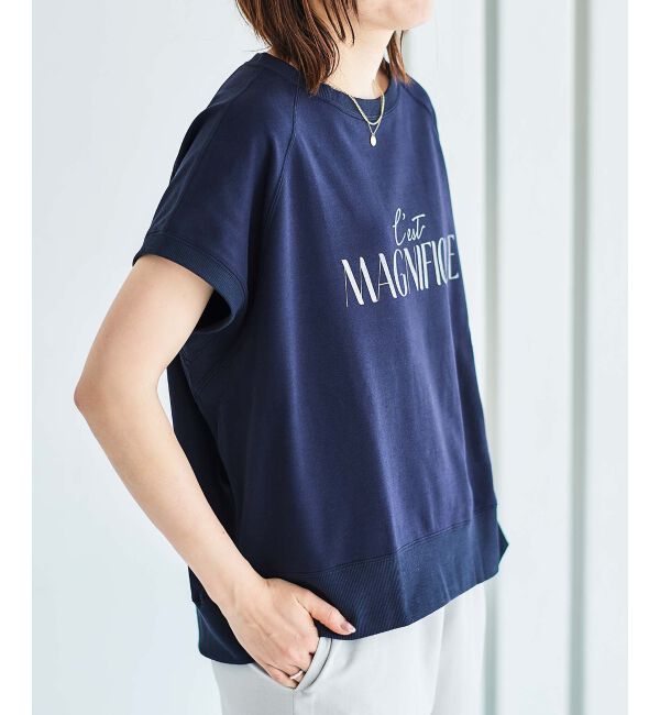 le.coeur blanc「《手洗い可能》ミニ裏毛ロゴフレンチプルオーバー」|Tシャツ・カットソー|