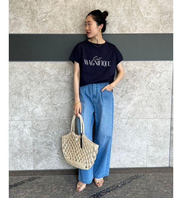 le.coeur blanc「《手洗い可能》ミニ裏毛ロゴフレンチプルオーバー」|Tシャツ・カットソー|