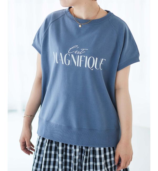 le.coeur blanc「《手洗い可能》ミニ裏毛ロゴフレンチプルオーバー」|Tシャツ・カットソー|