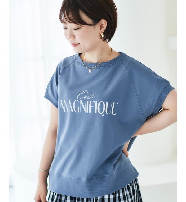 le.coeur blanc「《手洗い可能》ミニ裏毛ロゴフレンチプルオーバー」|Tシャツ・カットソー|