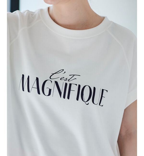 le.coeur blanc「《手洗い可能》ミニ裏毛ロゴフレンチプルオーバー」|Tシャツ・カットソー|