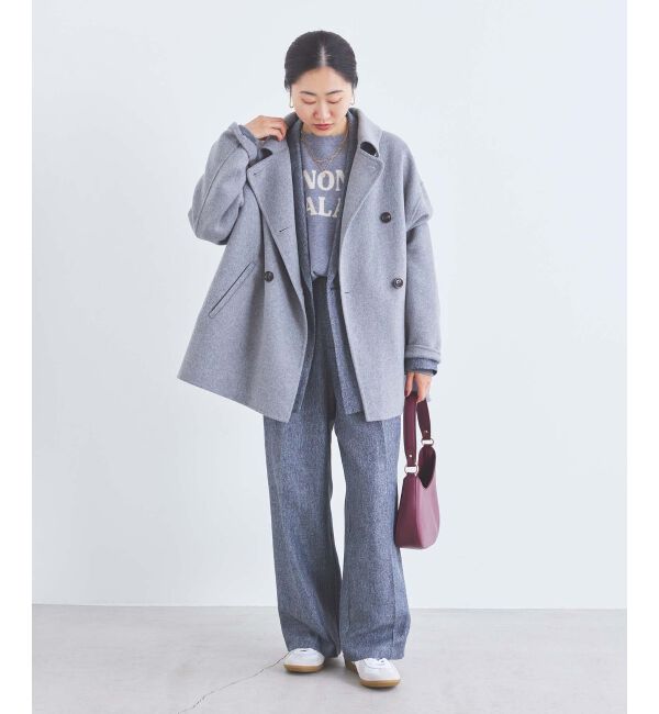 le.coeur blanc「ヘリンボーンタックワイドパンツ」|その他|