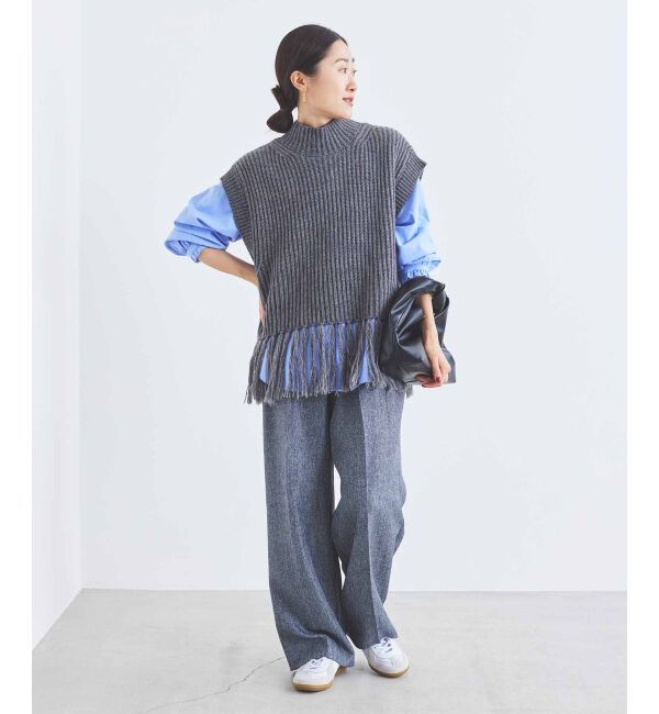 le.coeur blanc「ヘリンボーンタックワイドパンツ」|その他|