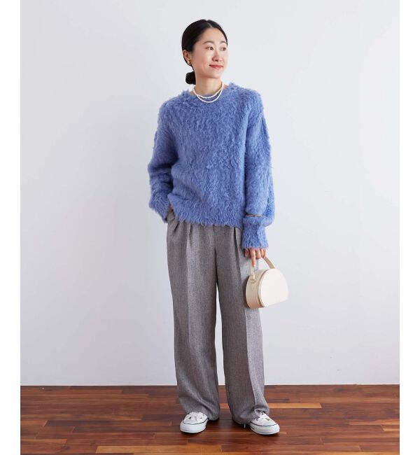 le.coeur blanc「ヘリンボーンタックワイドパンツ」|その他|