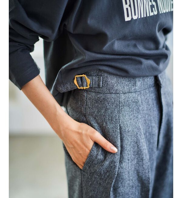 le.coeur blanc「ヘリンボーンタックワイドパンツ」|その他|