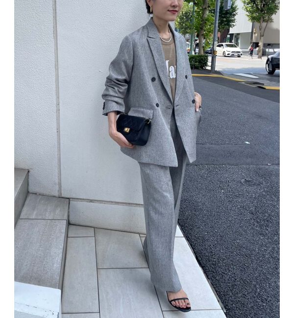 le.coeur blanc「ヘリンボーンタックワイドパンツ」|その他|