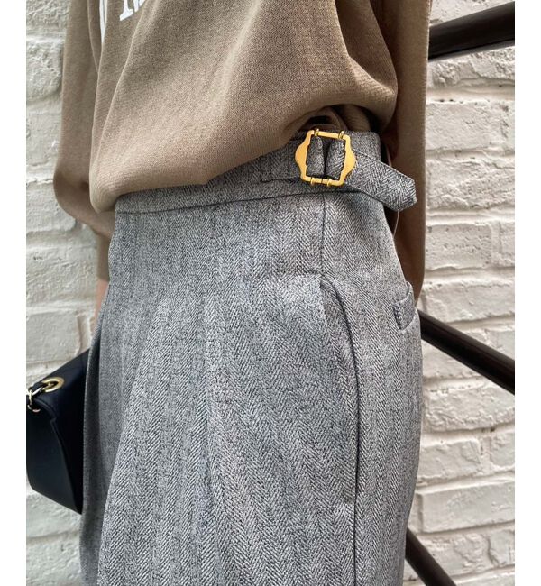 le.coeur blanc「ヘリンボーンタックワイドパンツ」|その他|