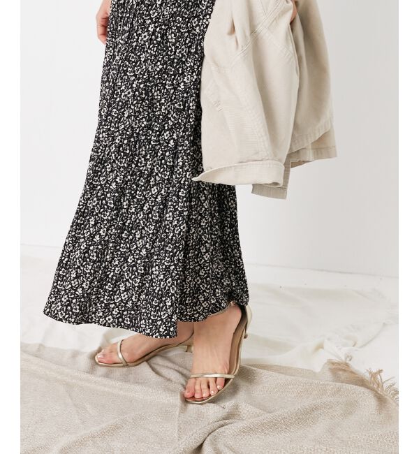  「フラワープリントプリーツキャミワンピース」|ワンピース|