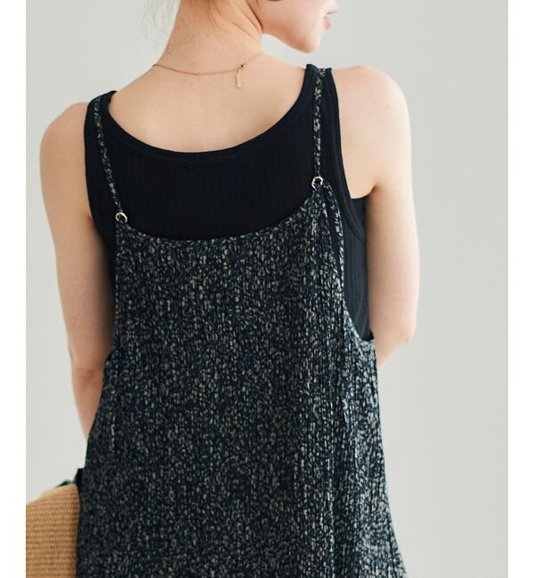  「フラワープリントプリーツキャミワンピース」|ワンピース|