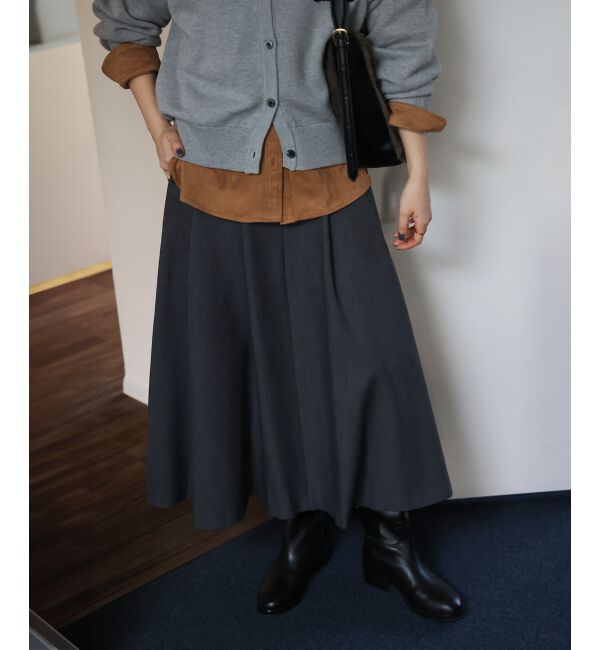 「ハイウエストフレアロングスカート」|フレア|