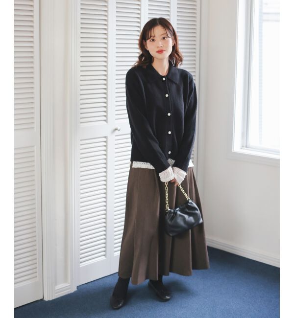  「ハイウエストフレアロングスカート」|フレア|