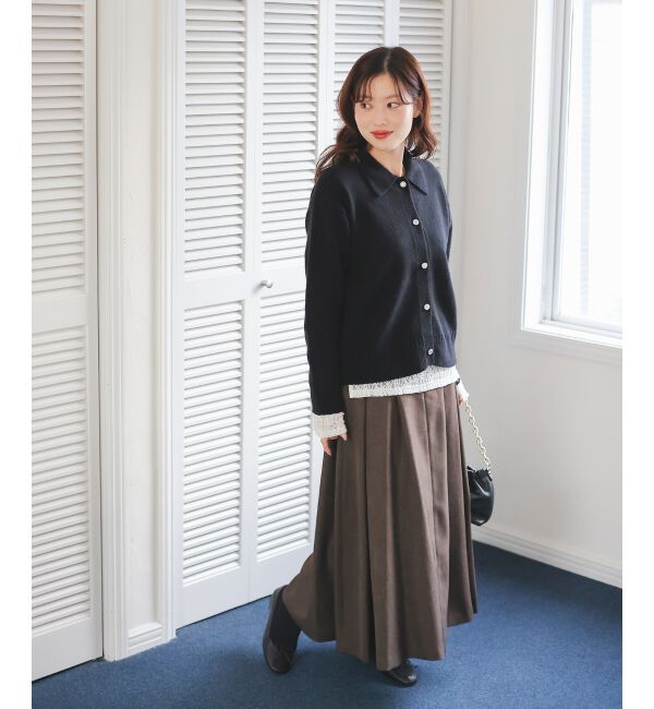  「ハイウエストフレアロングスカート」|フレア|