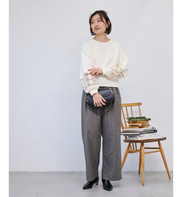  「《WEB限定アイテム》袖レースダンボールスウェット」|スウェット・ジャージ|