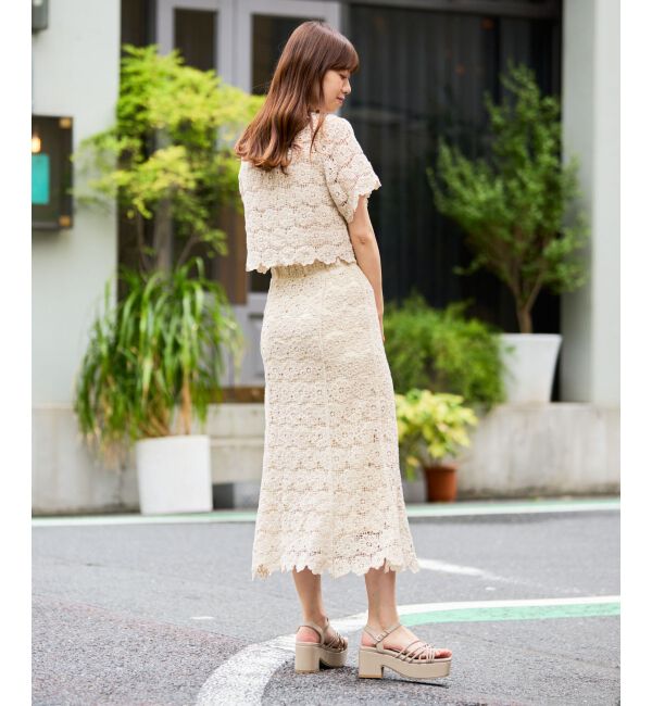 MAJESTICLEGON「クロシェロングスカート」|スカート|