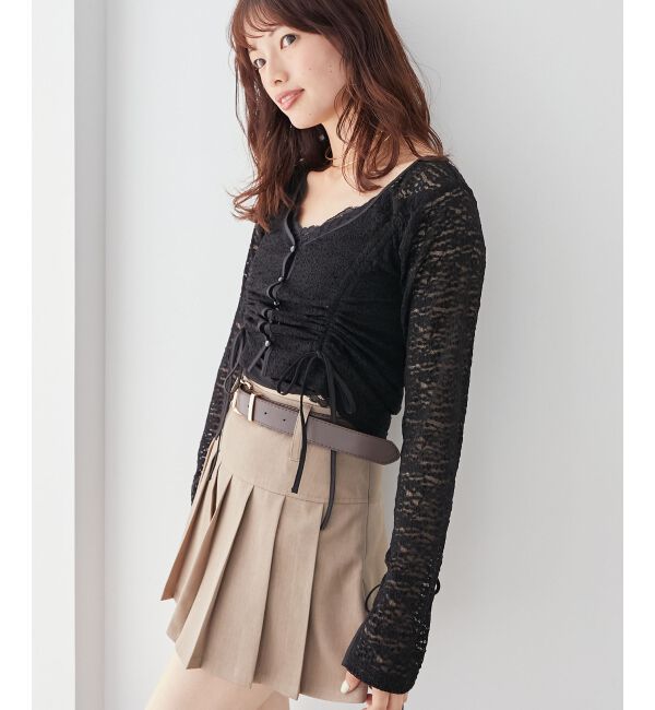 MAJESTICLEGON「レースドロストトップス」|Tシャツ・カットソー|