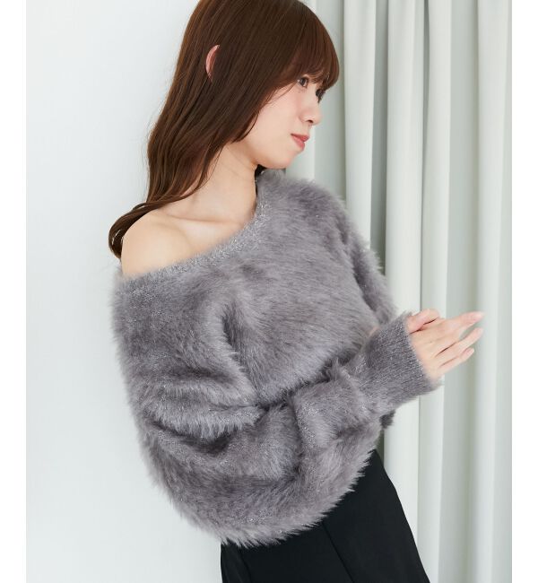  「キラメキチョーカーセットシャギーニット」|ニット・セーター|