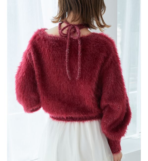  「キラメキチョーカーセットシャギーニット」|ニット・セーター|