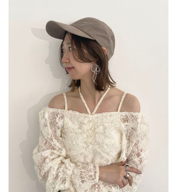  「フェイクスエードロングブリムキャップ」|キャップ・キャスケット|