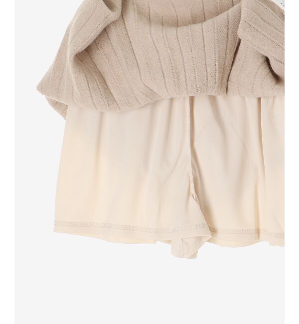  「キラキラボタンプリーツニットスカート」|スカート|