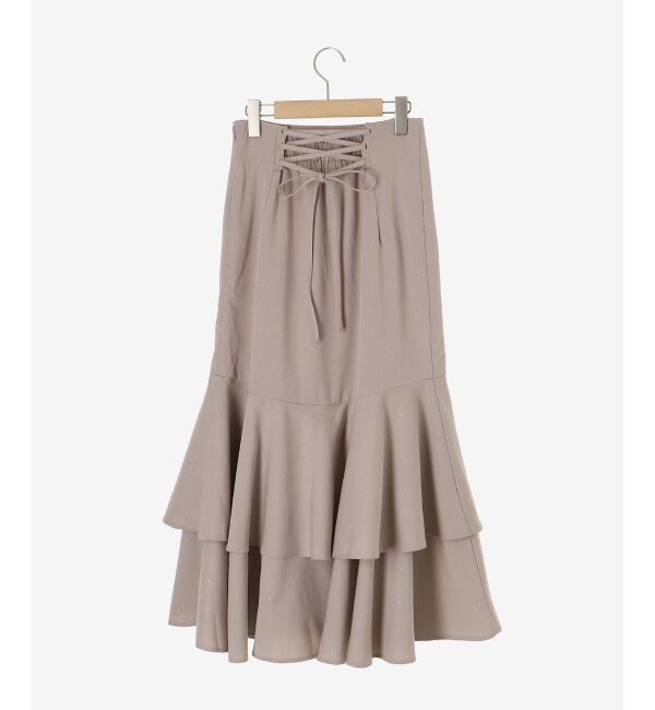  「キラキラレースアップマーメイドスカート」|スカート|