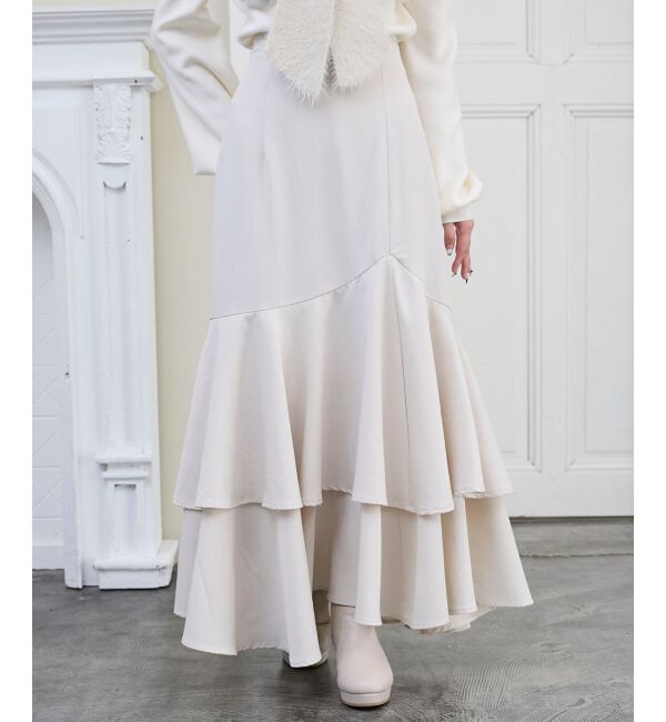  「キラキラレースアップマーメイドスカート」|スカート|